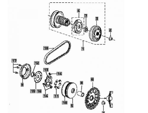 Desmontaje del variador minarelli