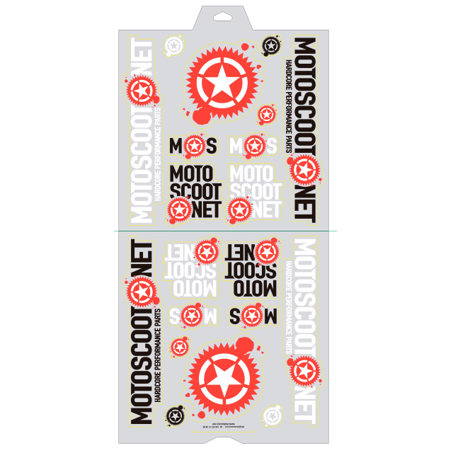 SET PEGATINAS MOTOSCOOT - 20 PEGATINAS
