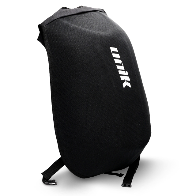 mochila de moto unik m 0a acabado textil negro