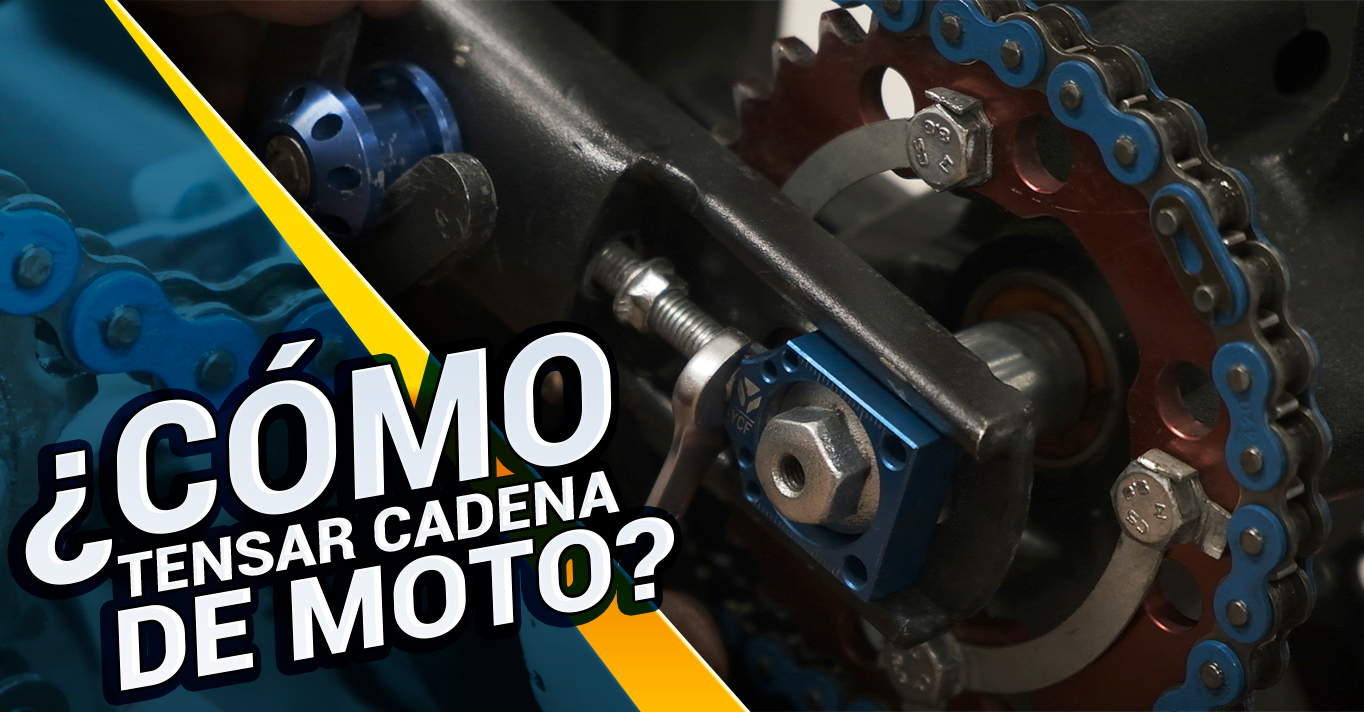 como tensar la cadena de la moto